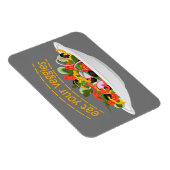 Eet je groenten Quote verse salade mix kom Magneet (Rechterzijde)