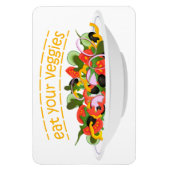Eet je groenten Quote verse salade mix kom Magneet (Verticaal)