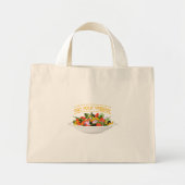 Eet je groenten Quote verse salade mix kom Mini Tote Bag (Voorkant)