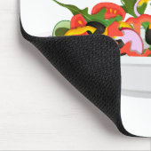 Eet je groenten Quote verse salade mix kom Muismat (Hoek)