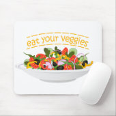 Eet je groenten Quote verse salade mix kom Muismat (Met muis)