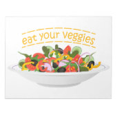 Eet je groenten Quote verse salade mix kom Notitieblok (Voorkant)
