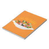 Eet je groenten Quote verse salade mix kom Notitieblok (Linkerzijde)