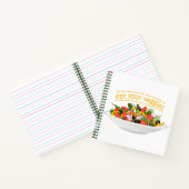 Eet je groenten Quote verse salade mix kom Notitieboek (Binnen)