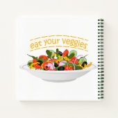 Eet je groenten Quote verse salade mix kom Notitieboek (Achterkant)