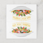 Eet je groenten Quote verse salade mix kom Plaatskaartje (Buitenkant ongevouwen)