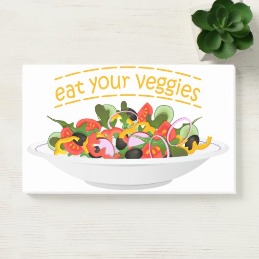 Eet je groenten Quote verse salade mix kom Post-it® Notes (Kantoor)