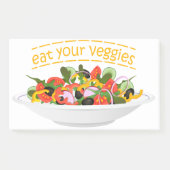 Eet je groenten Quote verse salade mix kom Post-it® Notes (Voorkant)
