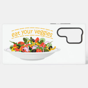 Eet je groenten Quote verse salade mix kom Samsung Galaxy Hoesje