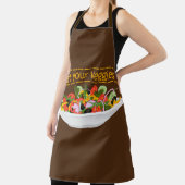 Eet je groenten Quote verse salade mix kom Schort (Insitu)