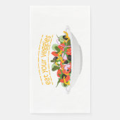 Eet je groenten Quote verse salade mix kom Servet (Voorkant)