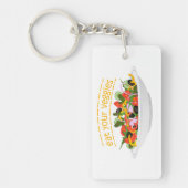 Eet je groenten Quote verse salade mix kom Sleutelhanger (Voorkant)