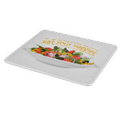 Eet je groenten Quote verse salade mix kom Snijplank (Hoek)