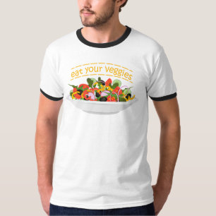 Eet je groenten Quote verse salade mix kom T-shirt