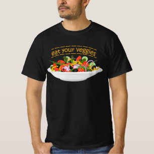 Eet je groenten Quote verse salade mix kom T-shirt