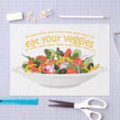 Eet je groenten Quote verse salade mix kom Tissuepapier (Craft)