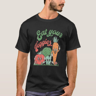 Eet je Groenten Retro Peuter Vegan Boerenmarkt T-shirt