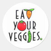 Eet je groenten Stickers (Voorkant)