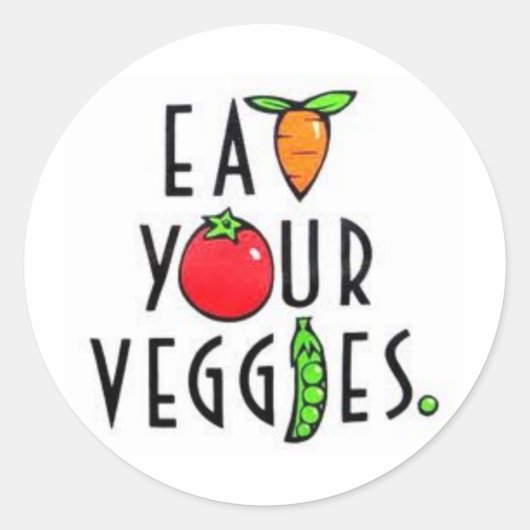 Eet je groenten Stickers (Voorkant)