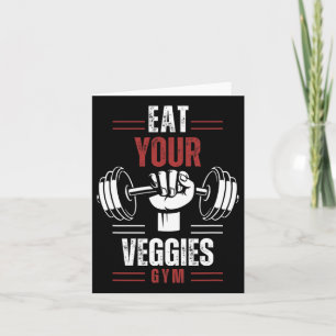 Eet je groenten Vegan Fitness Gym Workout Food VI Kaart