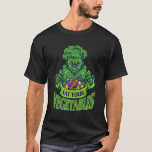 Eet je groenten Wereld Vegetarische Dag Broccoli V T-shirt