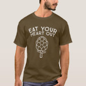 Eet je hart uit geïllustreerd Artichoke T-shirt (Voorkant)