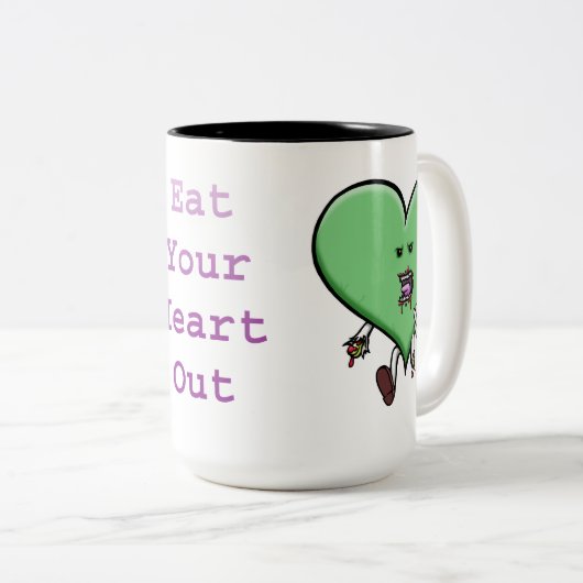 Eet je hart uit - Mok Zombie (Voorkant rechts)