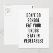 Eet je medicijnen niet in groenten briefkaart (Voorkant / Achterkant)