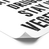 Eet je medicijnen niet in groenten poster (Hoek)