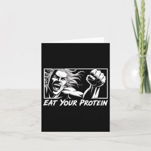 Eet je Proteïne Anime Gym Manga Bodybuilding Fitn Kaart