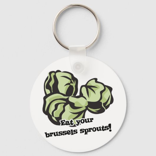 eet je spruitjes sleutelhanger (Voorkant)