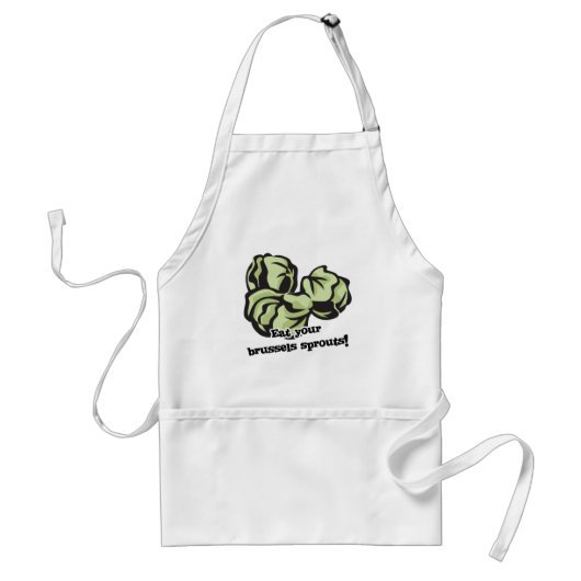 eet je spruitjes standaard schort (Voorkant)