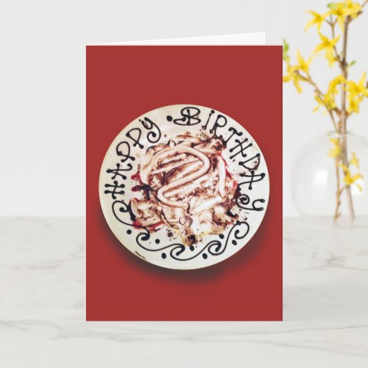 Eet je taart kaart (Gele Bloem)