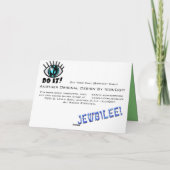 Eet je taart (verjaardagstaart Kaart) Kaart (Achterkant)