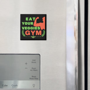 Eet je veganistische workout sportschool motivatie magneet