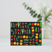 Eet je vegetgies Briefkaart met meerdere groenten (Staand voorkant)