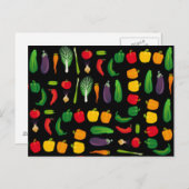 Eet je vegetgies Briefkaart met meerdere groenten (Voorkant / Achterkant)