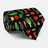 Eet je vegetgies Stropdas met meerdere groenten (Opgerold)