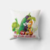 Eet je veggies American MoJo Pillow Kussen (Achterkant)