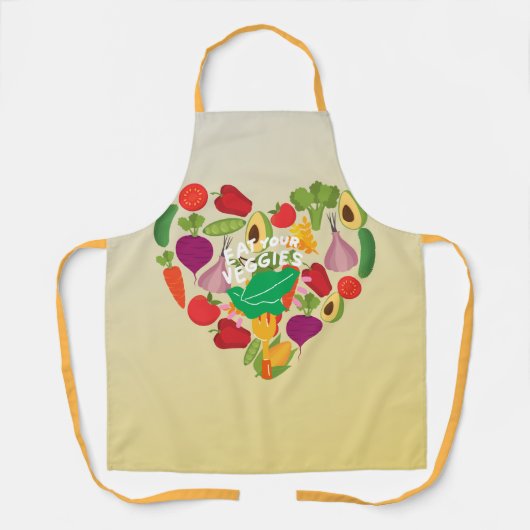 Eet je Veggies! Apron Schort (Voorkant)