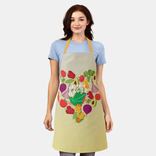 Eet je Veggies! Apron Schort (Gedragen)