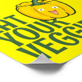  eet je Veggies - Bell Pepper versie Poster (Hoek)
