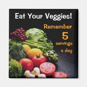 Eet je veggies Fridge Magnet