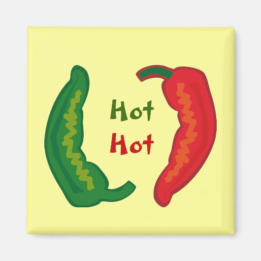 Eet je Veggies Hot Chili Jalapeño Koelkast Magneet (Voorkant)