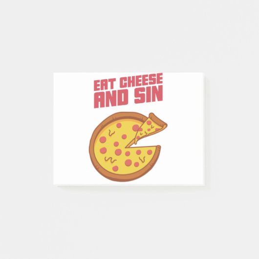 Eet kaas en zonne post-it® notes (Voorkant)