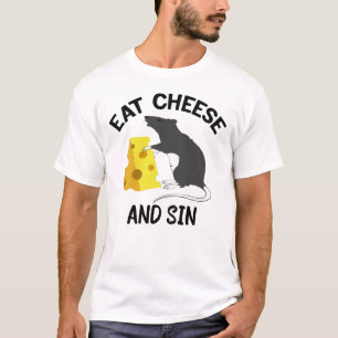 Eet kaas en zonne t-shirt