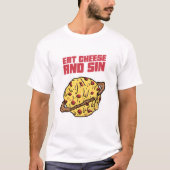 Eet kaas en zonne t-shirt (Voorkant)