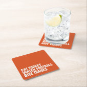 Eet kalkoen horloge football geven bedankt Thanksg Kartonnen Onderzetters (Insitu)