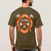 Eet Kamp Slaap Herhaal Vuur gekruiste assen Natuur T-shirt (Achterkant)