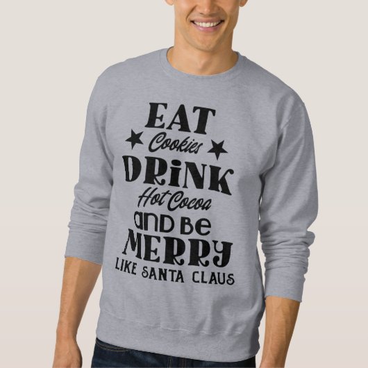 Eet koekjes drink warme cacao Mannen Trui (Voorkant)